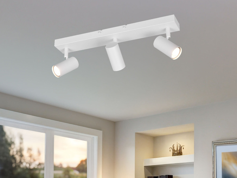 LED Deckenstrahler Weiß 3-flammig, Breite 41cm