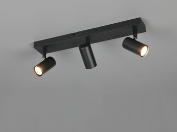 LED Deckenstrahler Schwarz 3-flammig, Breite 41cm