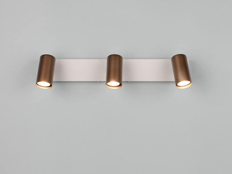 LED Deckenstrahler Coffee / Grau 3-flammig, Breite 41cm