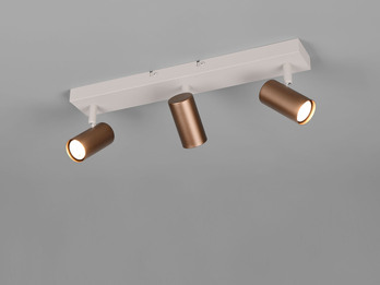 LED Deckenstrahler Coffee / Grau 3-flammig, Breite 41cm