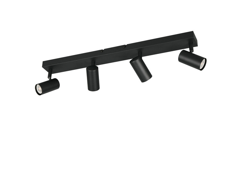 LED Deckenstrahler Schwarz 4-flammig, Breite 56cm