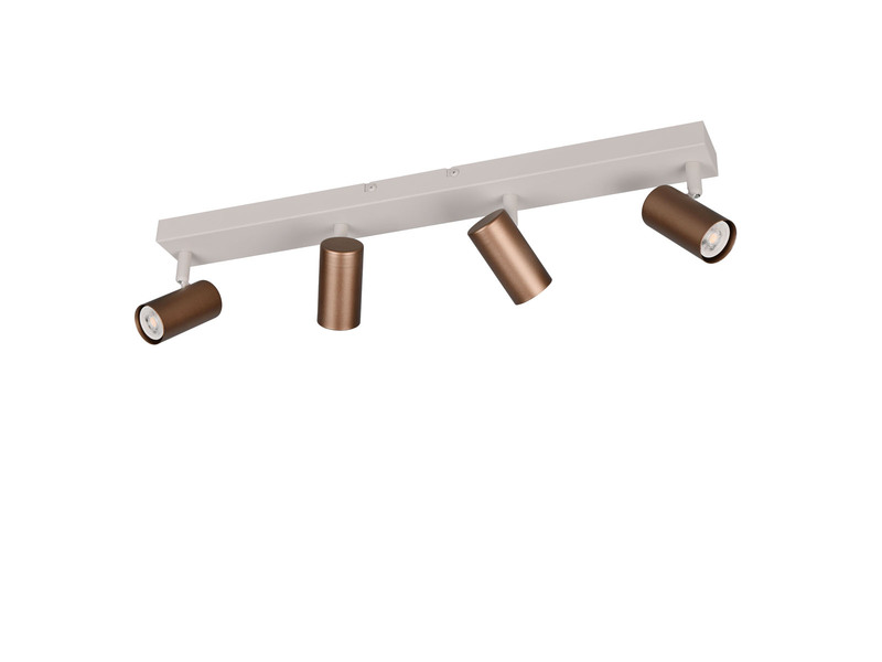 LED Deckenstrahler Coffee / Grau 4-flammig, Breite 56cm