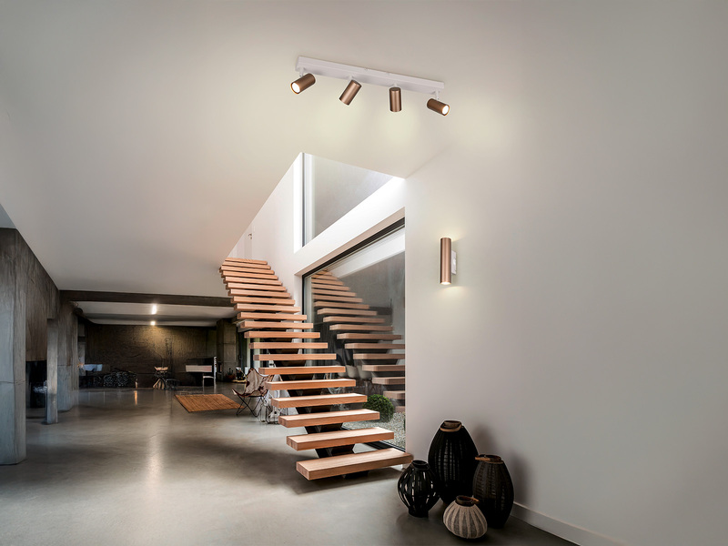 LED Deckenstrahler Coffee / Grau 4-flammig, Breite 56cm