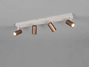 LED Deckenstrahler Coffee / Grau 4-flammig, Breite 56cm