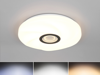 LED Deckenleuchte SANO dimmbar, mit Fernbedienung Tageslichtlampe Weiß Ø 39cm