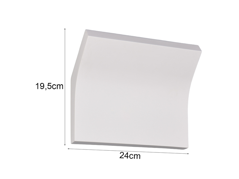 Wandleuchte VANJURA - indirekte Beleuchtung aus Gips, Breite 24cm