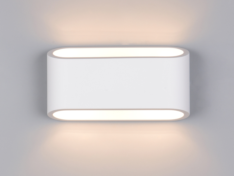LED Wandleuchte aus Gips mit Up and Down Lichteffekt, Breite 23cm