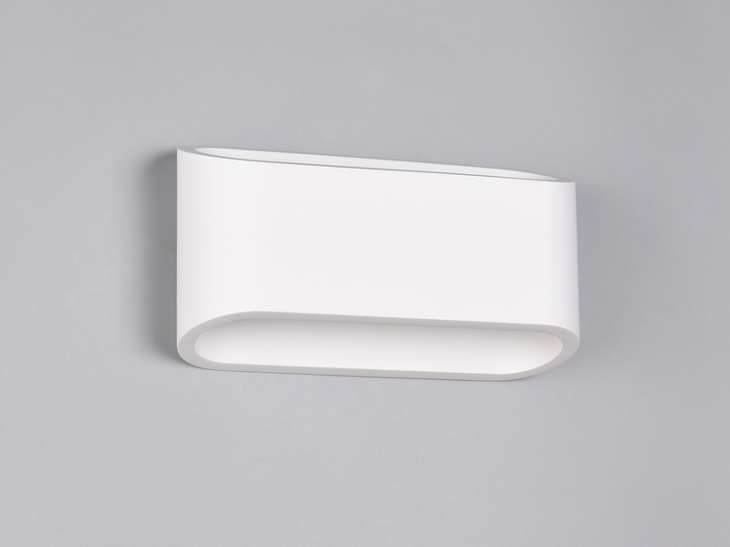 LED Wandleuchte aus Gips mit Up and Down Lichteffekt, Breite 23cm
