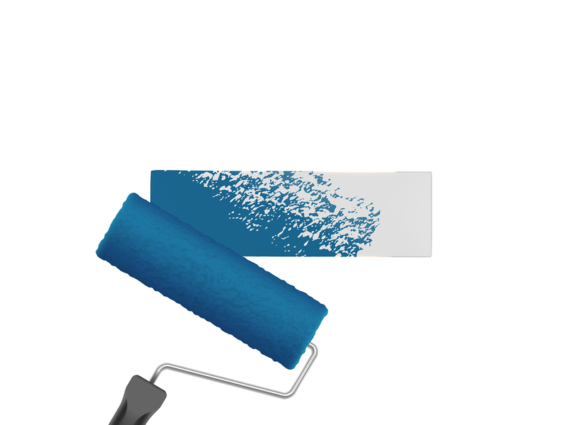 LED Wandleuchte eckig aus Gips mit Up and Down Lichteffekt, Breite 23cm