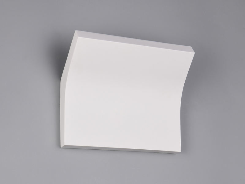 LED Wandleuchte, indirekte Beleuchtung aus Gips bemalbar, Breite 24cm