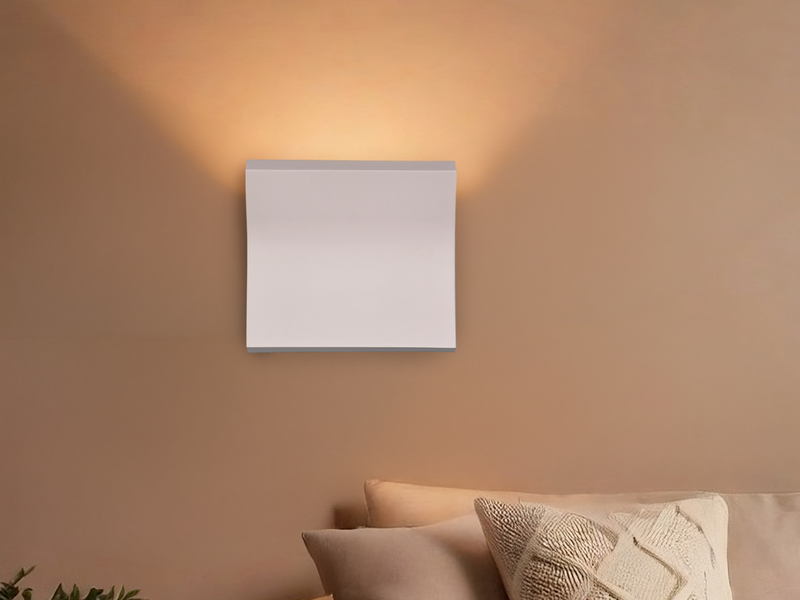 LED Wandleuchte, indirekte Beleuchtung aus Gips bemalbar, Breite 24cm