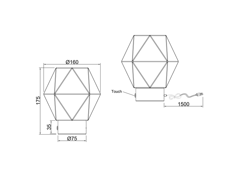 Kleine ausgefallene Akku Tischleuchte Glas bunt, USB aufladbar, Höhe 17,5cm