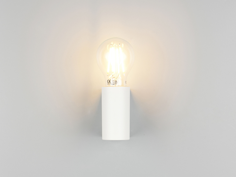 Kleine LED Bad Wandleuchte aus Kunststoff Weiß, Höhe 8cm