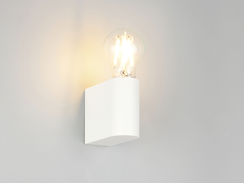 Kleine LED Bad Wandleuchte aus Kunststoff Weiß, Höhe 8cm