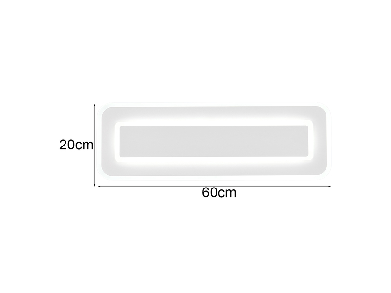 LED Deckenleuchte RIVA mit Fernbedienung & Tageslicht einstellbar, Breite 60cm