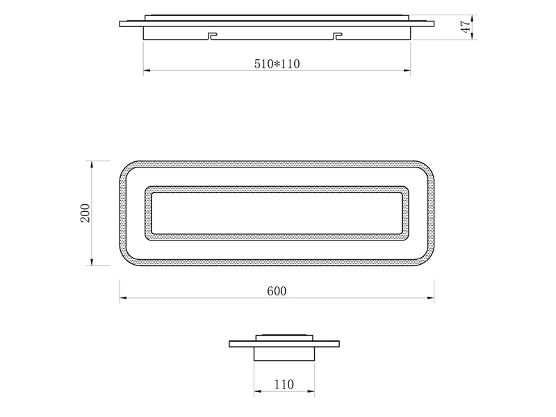 LED Deckenleuchte RIVA mit Fernbedienung & Tageslicht einstellbar, Breite 60cm