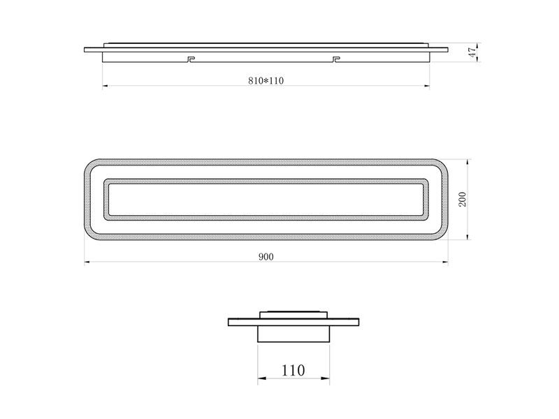 LED Deckenleuchte RIVA mit Fernbedienung & Tageslicht einstellbar, Breite 90cm