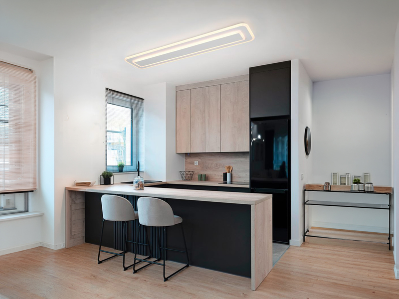 LED Deckenleuchte RIVA mit Fernbedienung & Tageslicht einstellbar, Breite 90cm