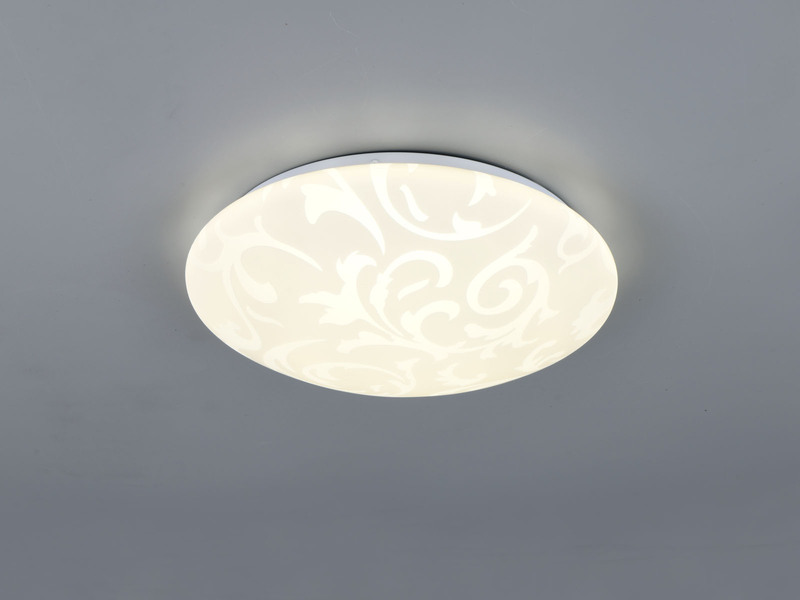 Kleine LED Deckenleuchte UMBRIA mit Rankenmuster, rund Ø 30cm
