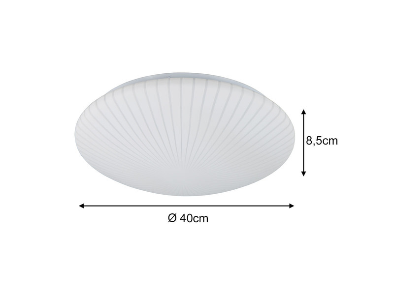 LED Deckenleuchte UMBRIA mit Strahlenmuster, rund Ø 40cm