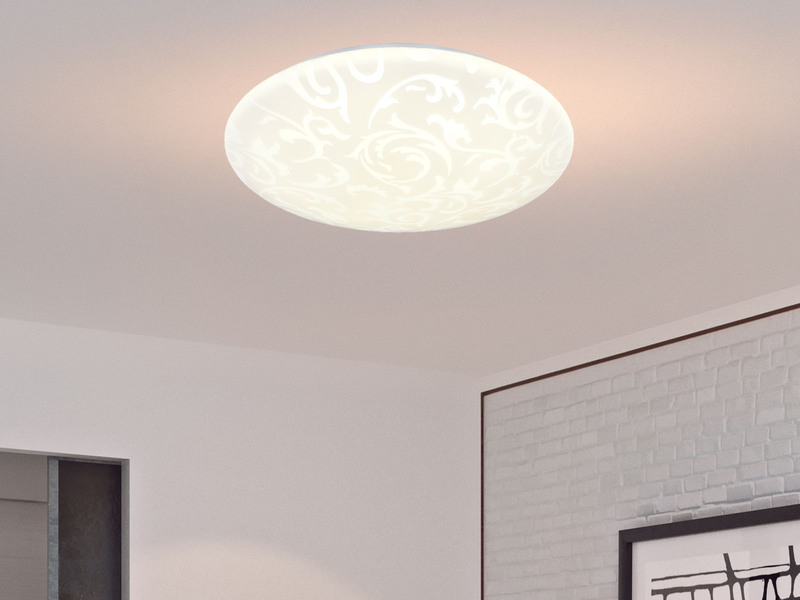 LED Deckenleuchte UMBRIA mit Rankenmuster, rund Ø 40cm