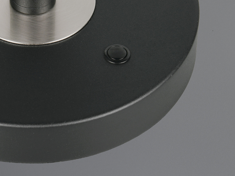 Moderne LED Schreibtischlampe MONZA dimmbar mit Schwenkarm, Schwarz Höhe 52cm