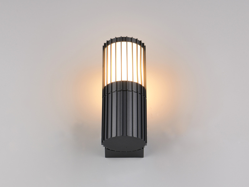 Außenwandleuchte VOLGA aus Aluminium in Anthrazit, Höhe 20cm