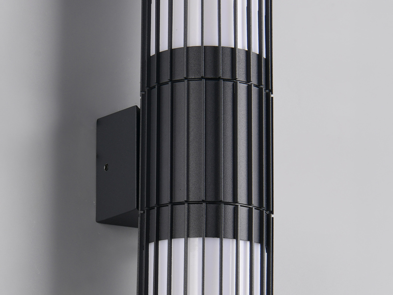 Up and Down Außenwandleuchte VOLGA aus Aluminium Anthrazit, Höhe 30cm