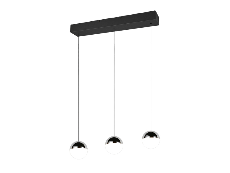 LED Pendelleuchte SENTA 3-flammig höhenverstellbar, Licht neutralweiß, B: 62cm
