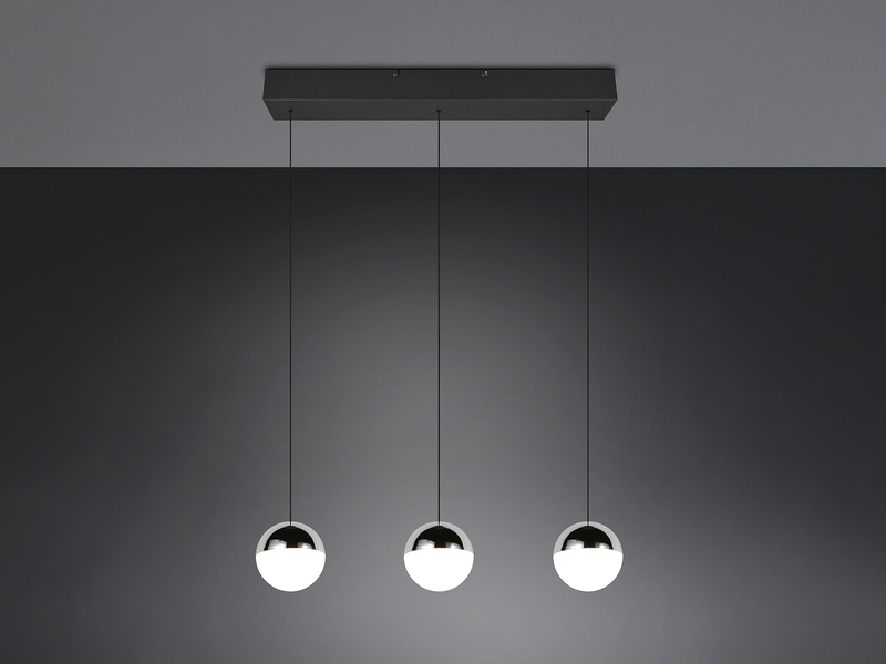 LED Pendelleuchte SENTA 3-flammig höhenverstellbar, Licht neutralweiß, B: 62cm