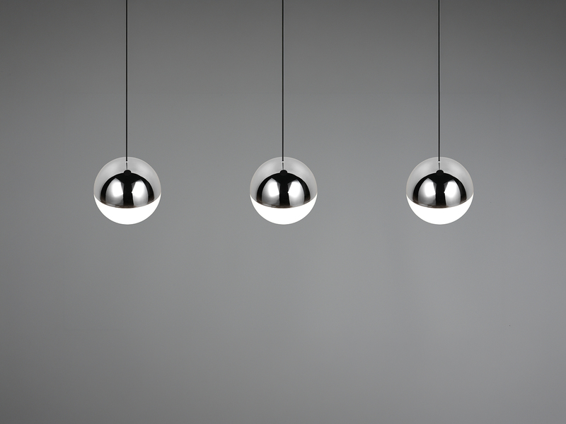 LED Pendelleuchte SENTA 3-flammig höhenverstellbar, Licht neutralweiß, B: 62cm