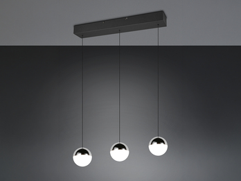 LED Pendelleuchte SENTA 3-flammig höhenverstellbar, Licht neutralweiß, B: 62cm