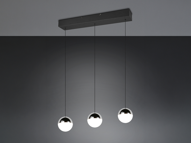 LED Pendelleuchte SENTA 3-flammig höhenverstellbar, Licht neutralweiß, B: 62cm