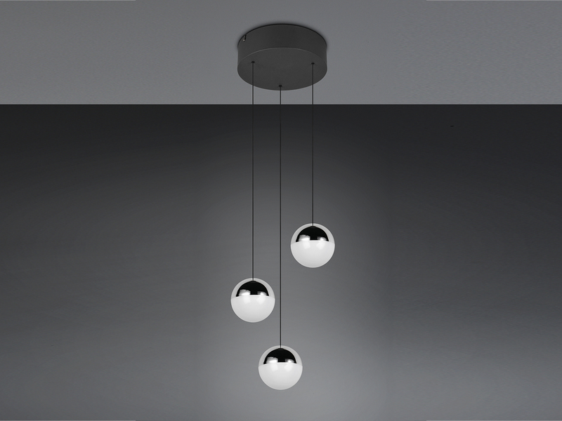 LED Pendelleuchte SENTA 3-flammig höhenverstellbar, Licht neutralweiß Ø 25cm