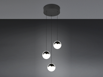 LED Pendelleuchte SENTA 3-flammig höhenverstellbar, Licht neutralweiß Ø 25cm