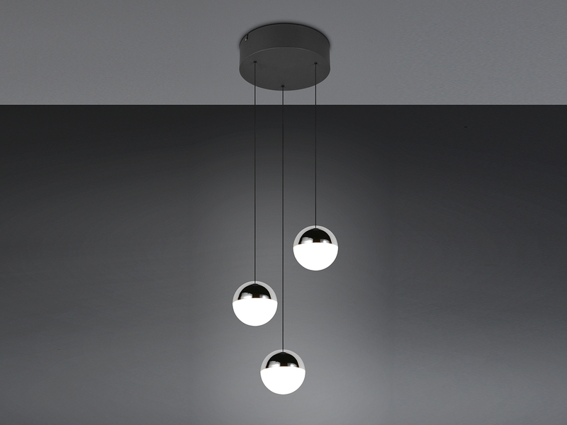 LED Pendelleuchte SENTA 3-flammig höhenverstellbar, Licht neutralweiß Ø 25cm