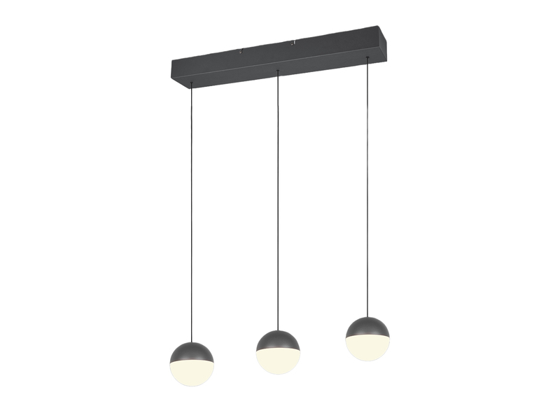 LED Pendelleuchte SENTA 3-flammig höhenverstellbar, Breite 62cm