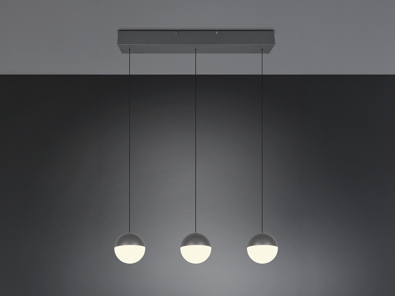 LED Pendelleuchte SENTA 3-flammig höhenverstellbar, Breite 62cm