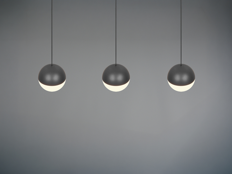 LED Pendelleuchte SENTA 3-flammig höhenverstellbar, Breite 62cm