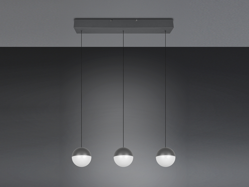 LED Pendelleuchte SENTA 3-flammig höhenverstellbar, Breite 62cm