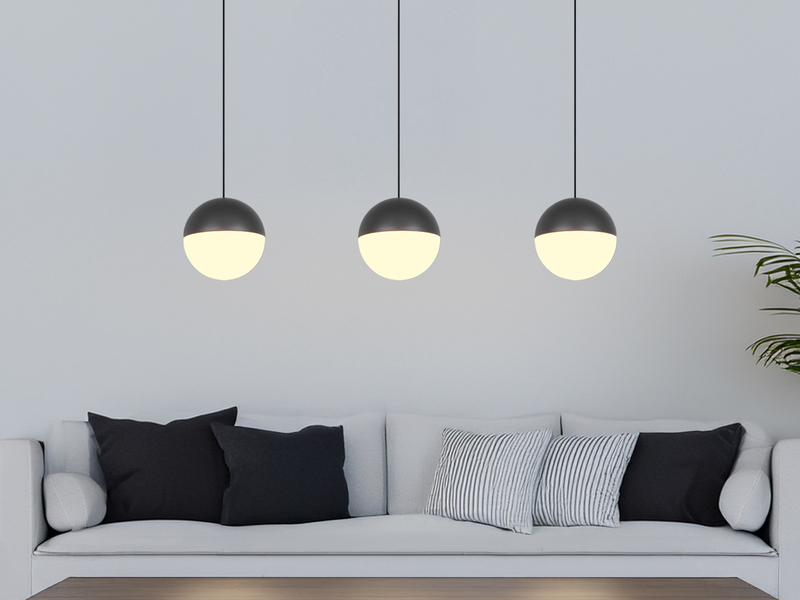 LED Pendelleuchte SENTA 3-flammig höhenverstellbar, Breite 62cm