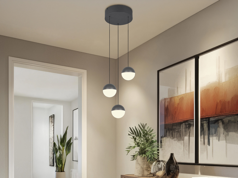 LED Pendelleuchte SENTA Cluster 3-flammig höhenverstellbar Ø 25cm