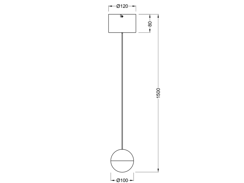 Kleine Kugel LED Pendelleuchte SENTA höhenverstellbar Ø 10cm