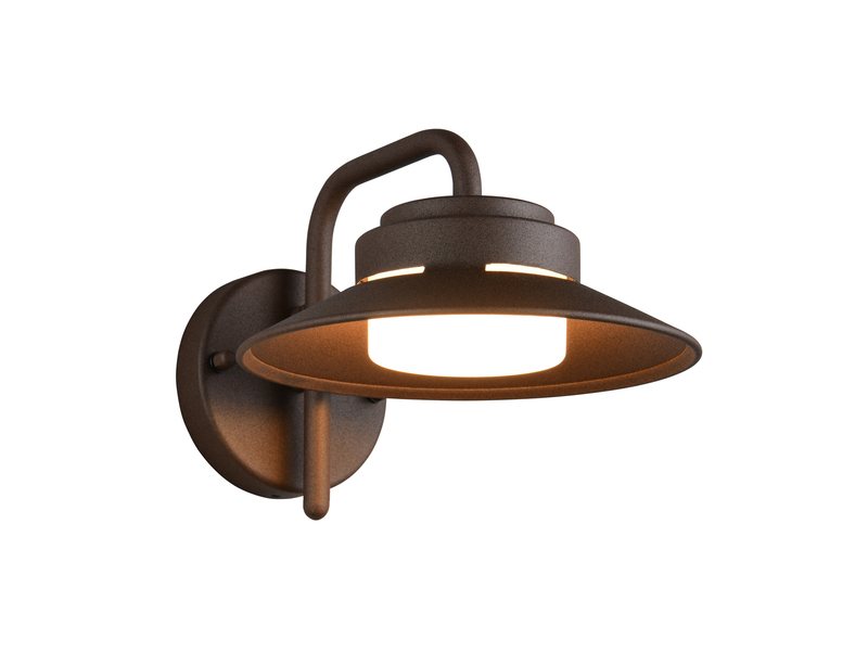 Außenwandleuchte ATRATO Laterne in Rostoptik, Salzluft resistent, Höhe 16,5cm