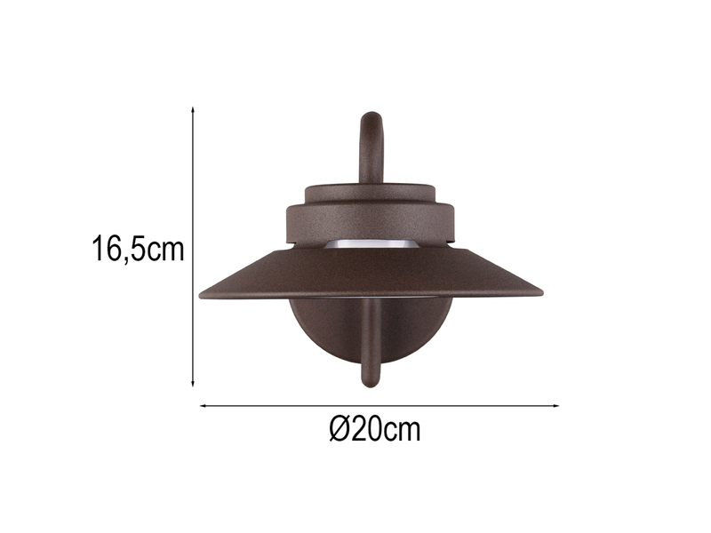 Außenwandleuchte ATRATO Laterne in Rostoptik, Salzluft resistent, Höhe 16,5cm