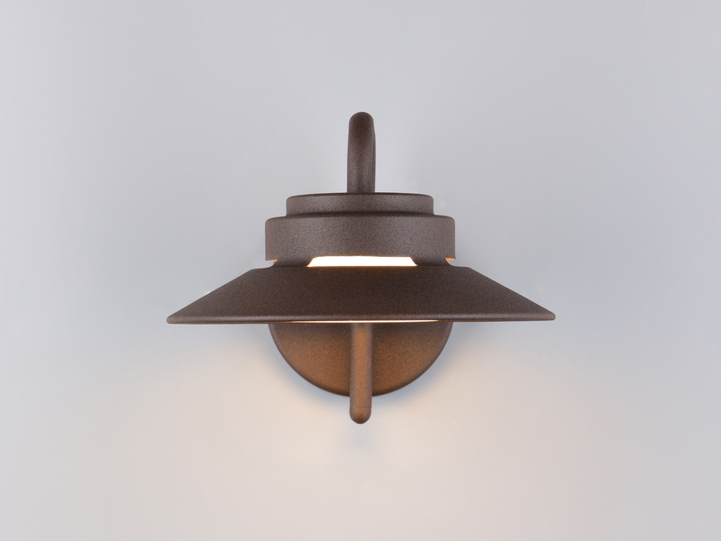 Außenwandleuchte ATRATO Laterne in Rostoptik, Salzluft resistent, Höhe 16,5cm