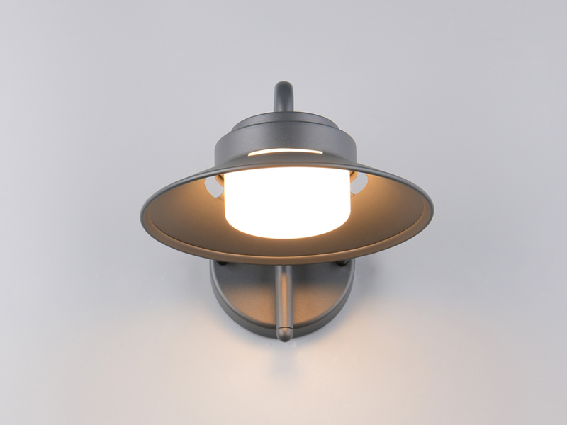 Außenwandleuchte ATRATO Laterne in Anthrazit, Salzluft resistent, Höhe 16,5cm