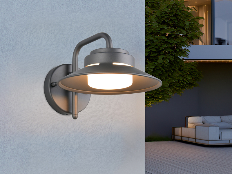 Außenwandleuchte ATRATO Laterne in Anthrazit, Salzluft resistent, Höhe 16,5cm