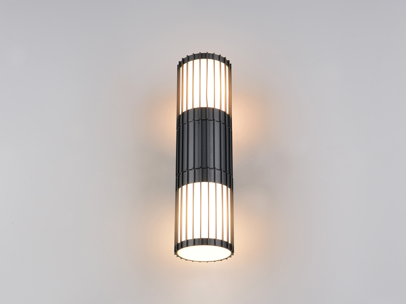 LED Up and Down Außenwandleuchte aus Aluminium Anthrazit, Höhe 30cm