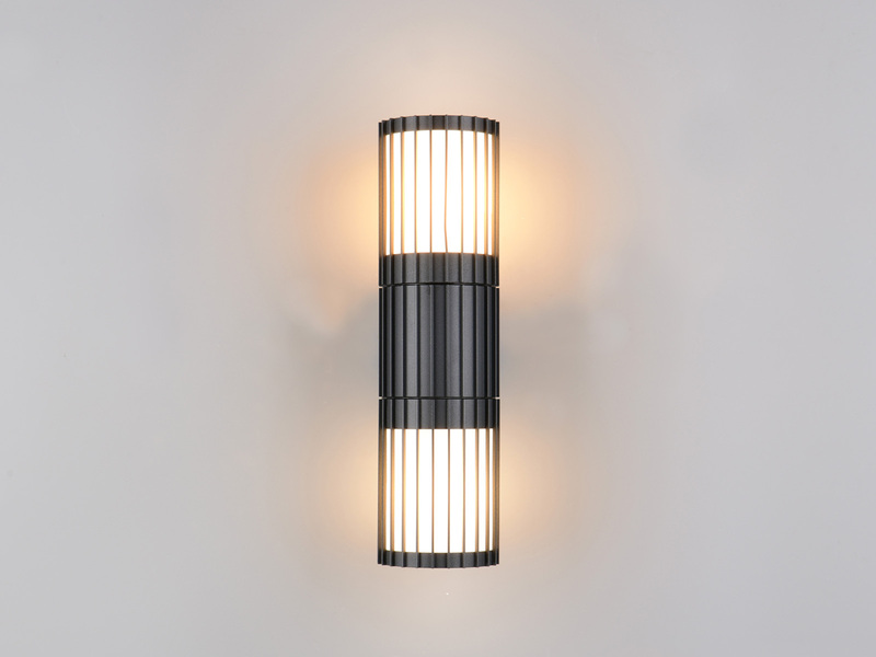 LED Up and Down Außenwandleuchte aus Aluminium Anthrazit, Höhe 30cm